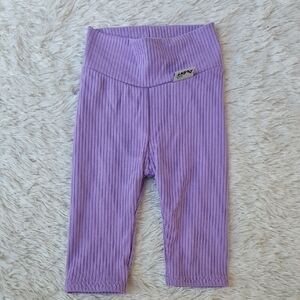 Purple Baby Ribbed Leggings